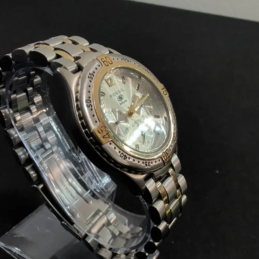 Men's Vintage Fossil Blue BQ 9037 37mm 7.75